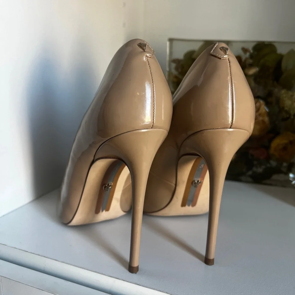 Sam Edelman Danna Nude Patent Leather Heels